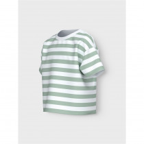 NAME IT Stribet T-shirt Vitanni Silt Green