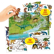 DINO WORLD Klistermærkebog