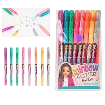 TOP MODEL Glitter Gelpen sæt m/8 farver