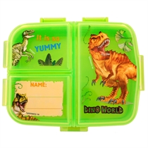DINO WORLD Madkasse Med 4 Rum Grøn