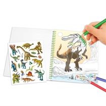 DINO WORLD Malebog m/paillet øje