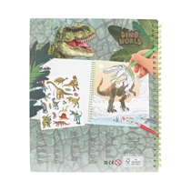 DINO WORLD Malebog m/paillet øje