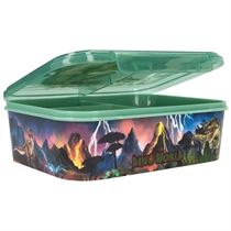 DINO WORLD Madkasse Med 3 Rum Grøn 