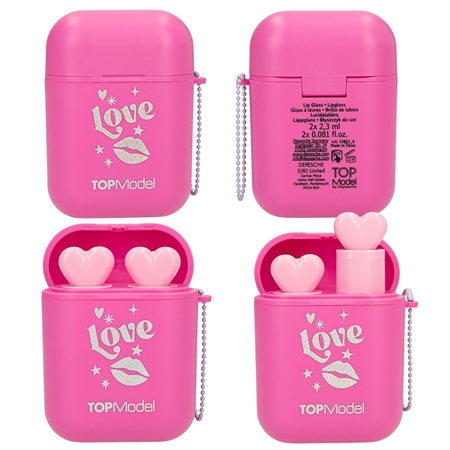 TOPModel Lipgloss-sæt med hovedtelefonetui fra BEAUTY and ME – 2,3 ml