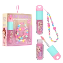 TOP MODEL Lipgloss og Perlekæde Sæt