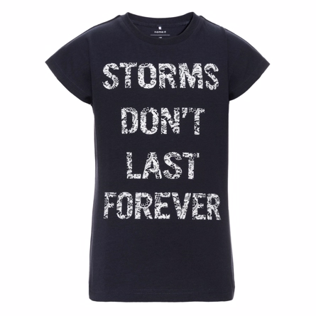 NAME IT T-Shirt Med Tekst Print - Tøjstørrelser: 116