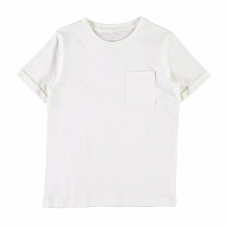 NAME IT Basis T-shirt Med Lomme Hvid