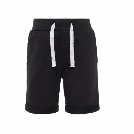 NAME IT Basis Sweat Shorts Sort - Tøjstørrelser: 128