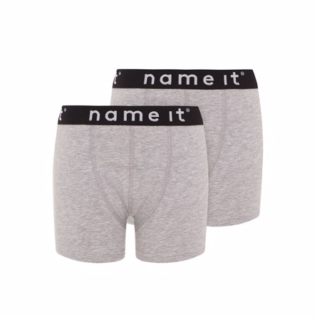 NAME IT 2-Pak Basis Boksershorts Grå