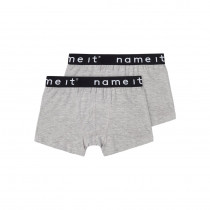 NAME IT 2-Pak Basis Boksershorts Grå