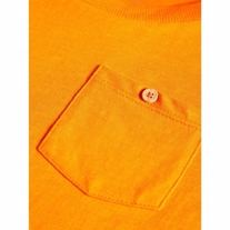 NAME IT Basis T-shirt Med Knap-Lomme Orange