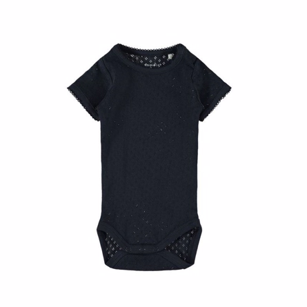 Name It Kortærmet Body Hulmønster - Navy