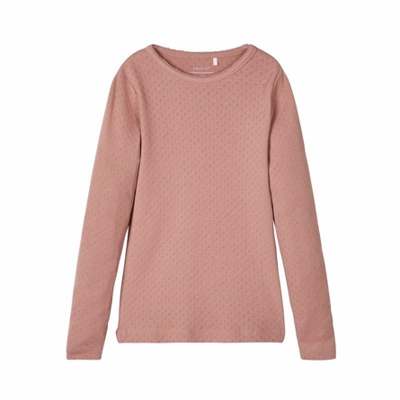 NAME IT Hulmønster Bluse Vitte Rosa