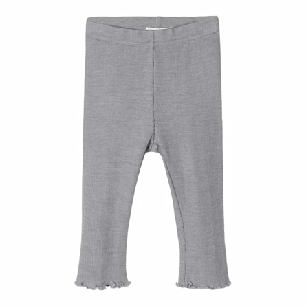 NAME IT Merinould Silke Leggings Wossa Grey Melange