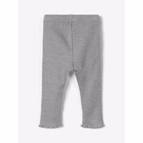 NAME IT Merinould Silke Leggings Wossa Grey Melange