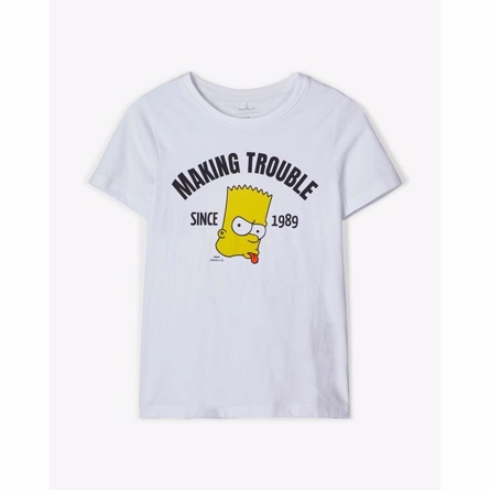 NAME IT Simpsons Tee Hvid