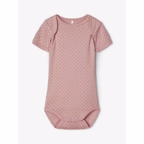 NAME IT 3-Pak ØKO Body Kortærmet Black Plum Dots