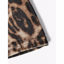 NAME IT Velour Leopard Bukser Serid Black