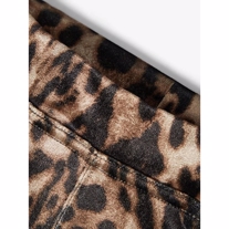 NAME IT Velour Leopard Bukser Serid Black