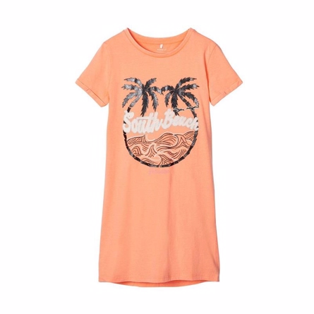 NAME IT T-shirt Kjole South Beach Cantaloupe