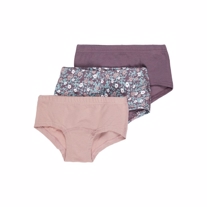 NAME IT 3-Pak Basis Tights Black Plum