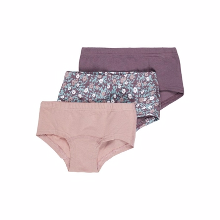 NAME IT 3-Pak Basis Tights Black Plum