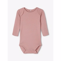 NAME IT 3-Pak ØKO Body Langærmet Pale Mauve Flower