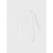 NAME IT Langærmet Polo Body Holger Bright White