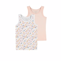 NAME IT 2-Pak Basis Tanktop Peach Whip Dots