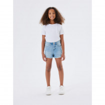 NAME IT Højtaljede Denim Shorts Rose Medium Blue Denim