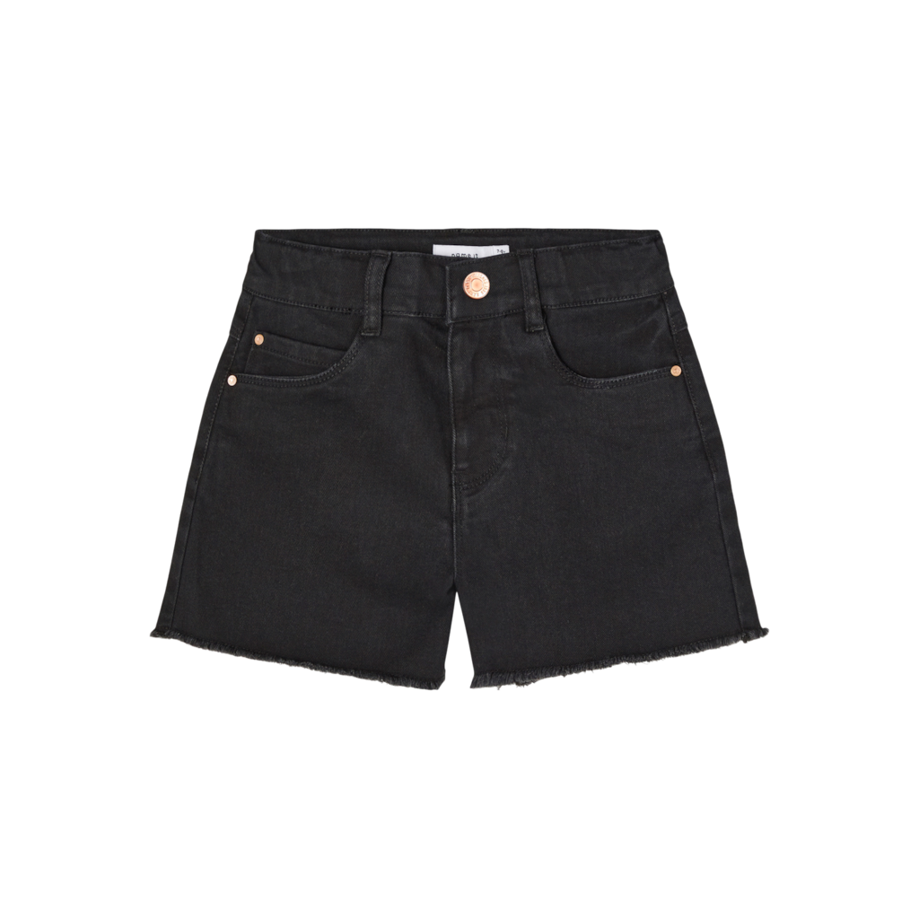 NAME IT Højtaljede Denim Shorts Rose Black Denim