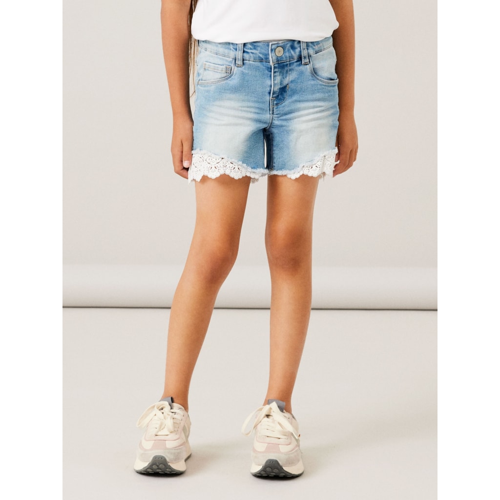 NAME IT Blonde Denim Shorts Salli Medium Blue Denim