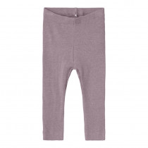 NAME IT Modal Rib Leggings Kab Elderberry Melange