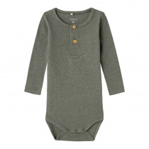 NAME IT Modal Rib Body Kab Dusty Olive Melange