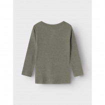 NAME IT Modal Rib Bluse Kab Dusty Olive Melange