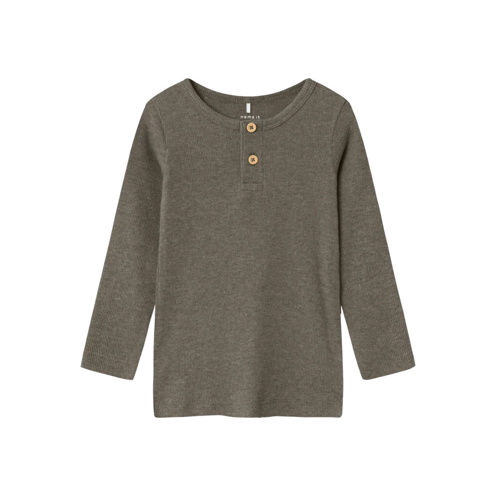  NAME IT Langærmet Modal Bluse Kab Bungee Cord Melange