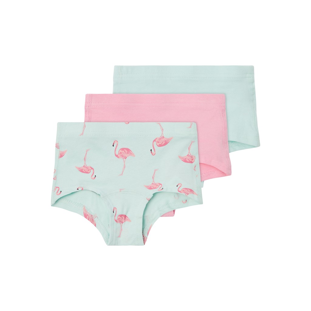 NAME IT 3-Pak Tights Glacier Flamingo