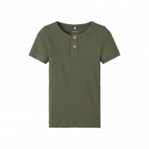 NAME IT Modal T-Shirt Kab Dusty Olive Melange