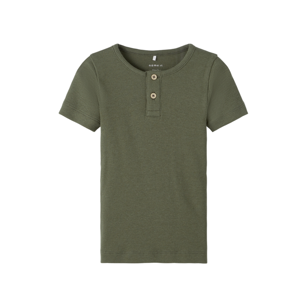 NAME IT Modal T-Shirt Kab Dusty Olive Melange