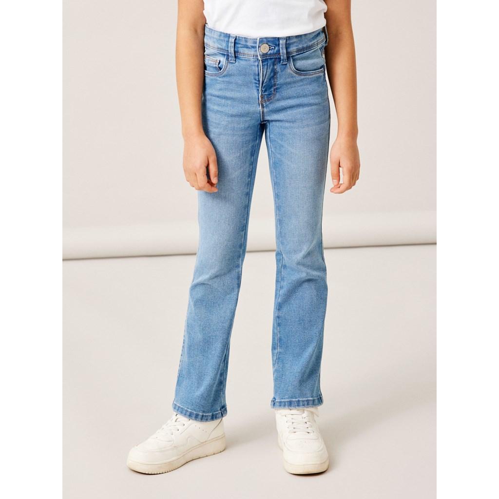 NAME IT Skinny Fit Bootcut Jeans Polly Medium Blue billede