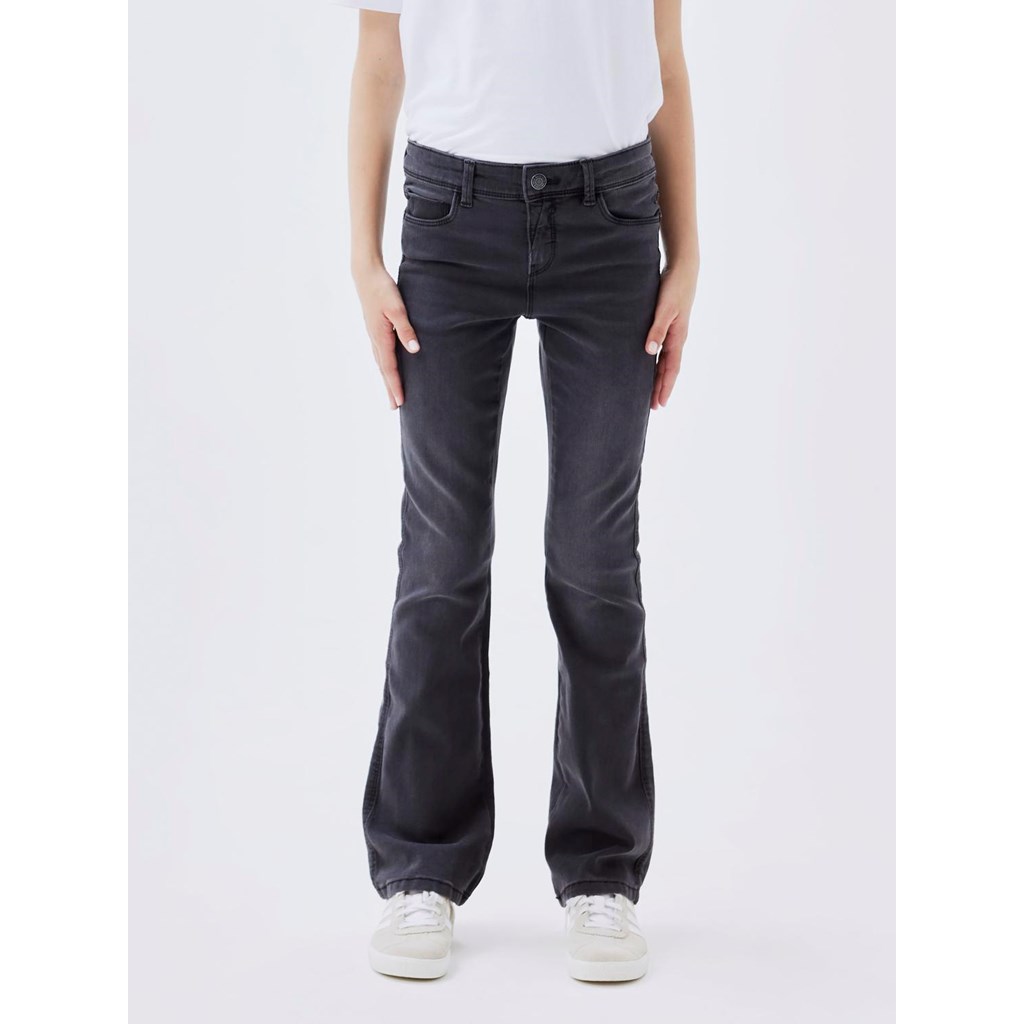 NAME IT Skinny Fit Bootcut Jeans Polly Dark Grey billede