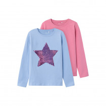 NAME IT 2-Pak Bluser Tilastar Serenity & Chateau Rose