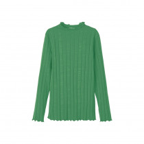 NAME IT Langærmet Rib Bluse Oline Irish Green