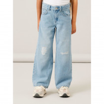 NAME IT High Waist Brede Jeans Rose Light Blue Denim