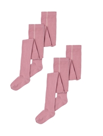 NAME IT 2-Pak Rib Strømpebukser Wistful Mauve