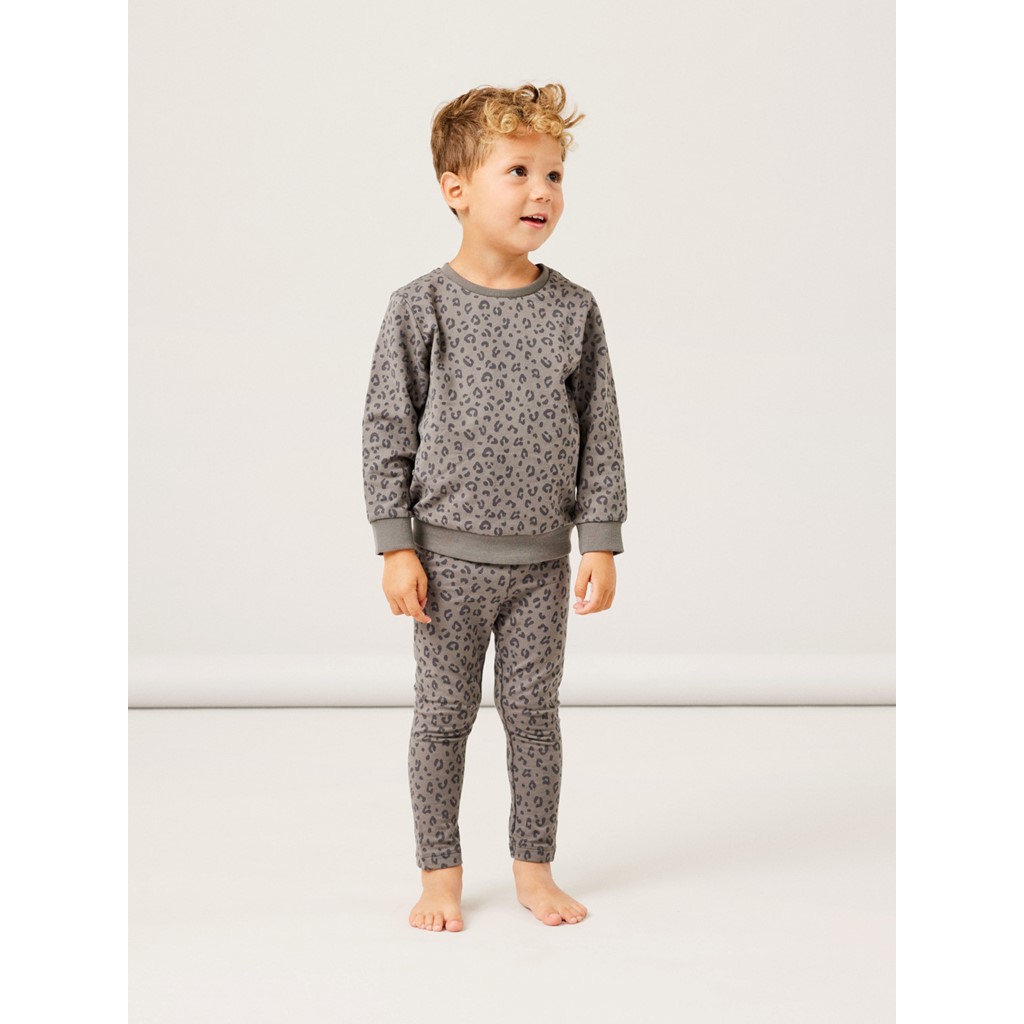 NAME IT Sweat Sæt Tekko Granite Grey