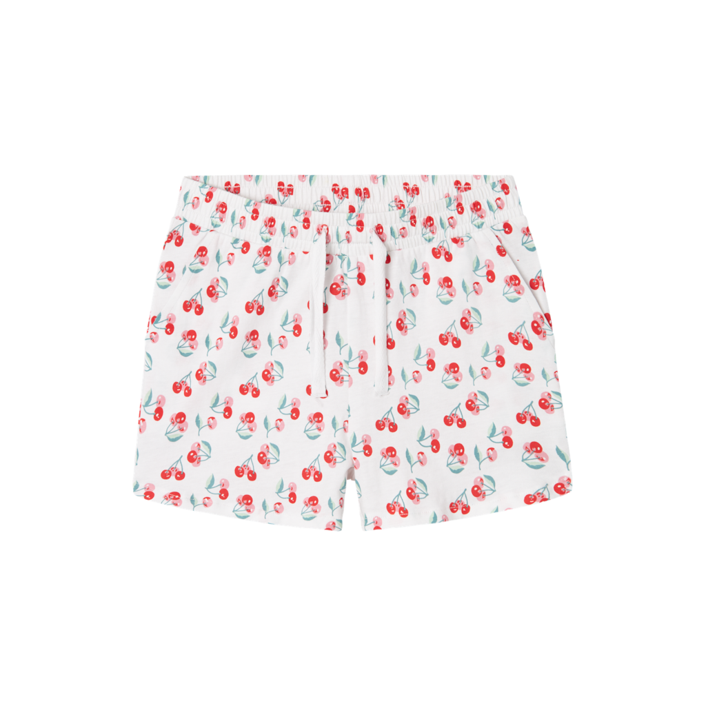 NAME IT Shorts Vigga Bright White Kirsebær