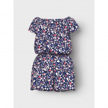 NAME IT Kortærmet Playsuit Vinaya Dark Sapphire 