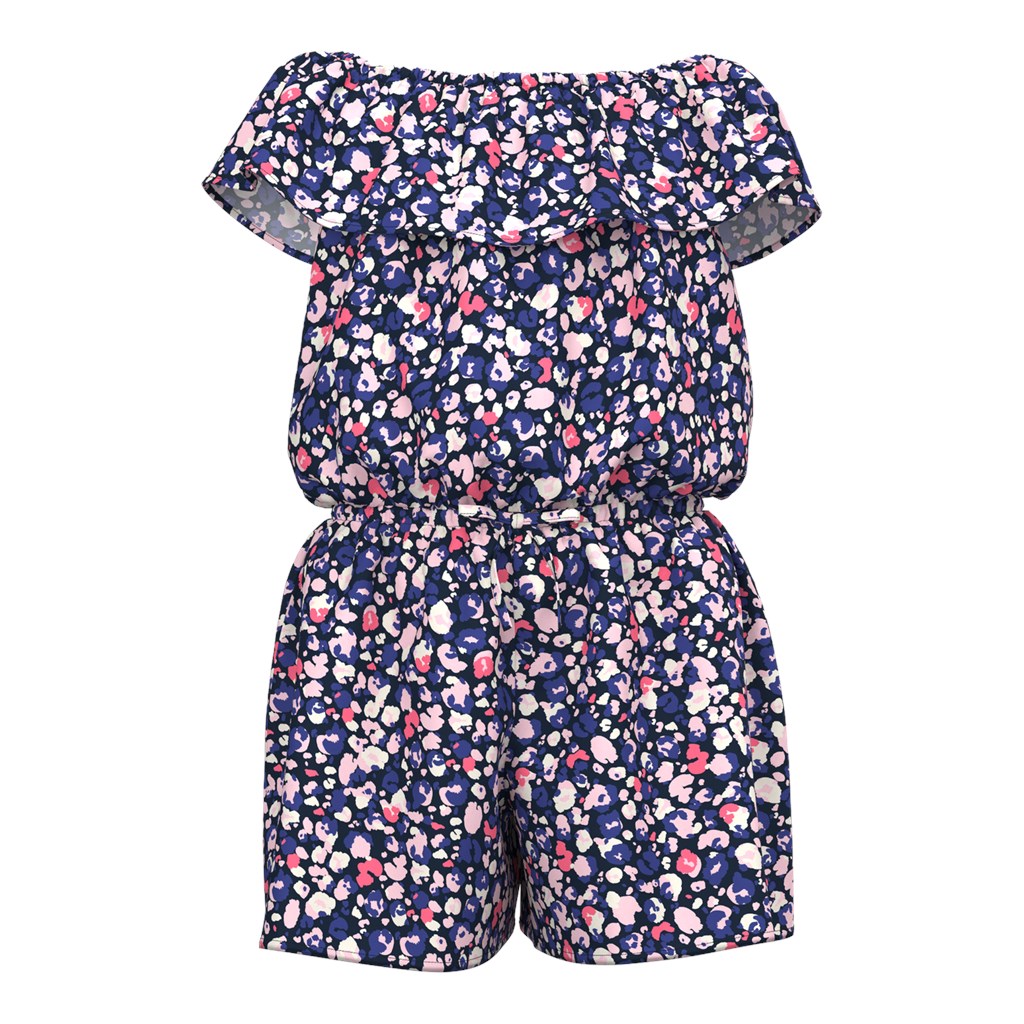 NAME IT Kortærmet Playsuit Vinaya Dark Sapphire 