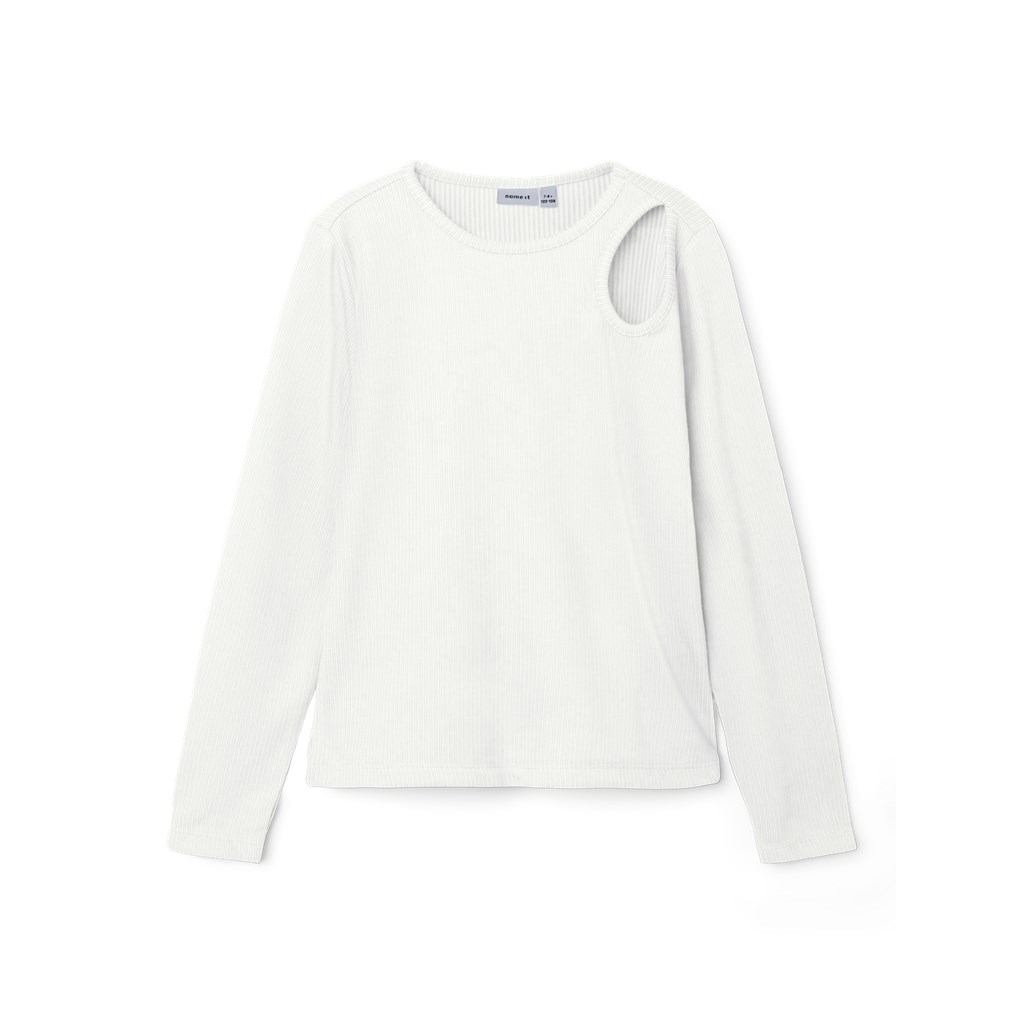 Name It Babille Langærmet Bluse - Bright White